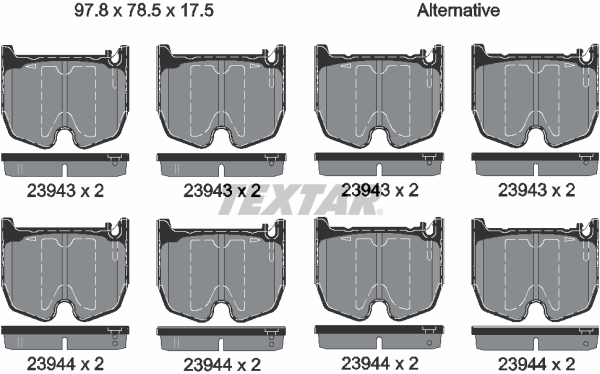 Set placute frana,frana disc 2394301 TEXTAR