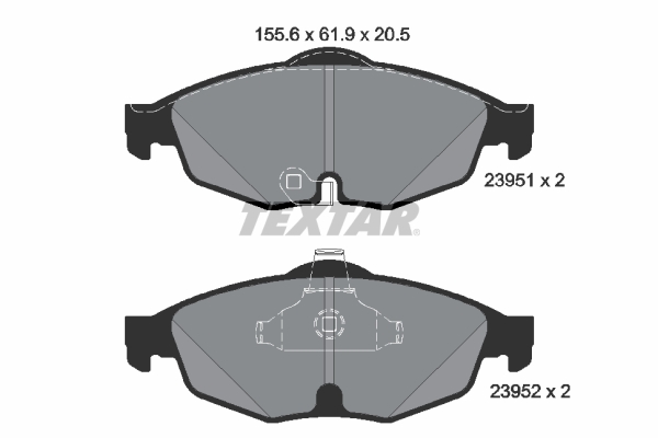 set placute frana,frana disc 2395101 TEXTAR
