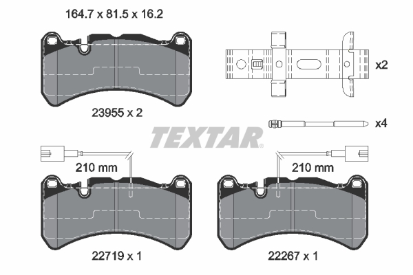 Set placute frana,frana disc 2395503 TEXTAR