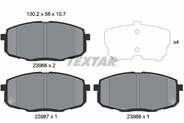 Set placute frana,frana disc 2396601 TEXTAR