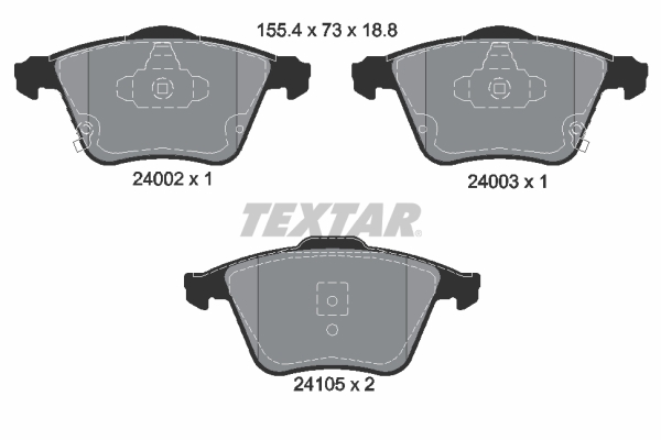 Set placute frana,frana disc 2400201 TEXTAR