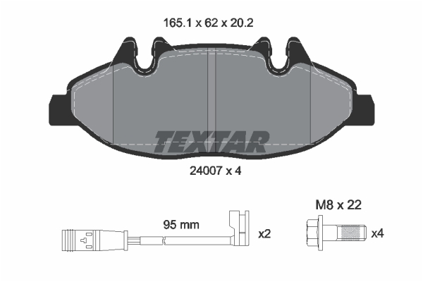 Set placute frana,frana disc 2400701 TEXTAR