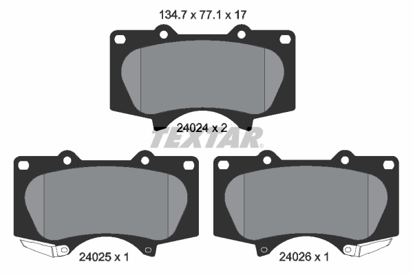 Set placute frana,frana disc 2402403 TEXTAR