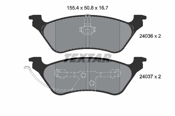 set placute frana,frana disc 2403605 TEXTAR
