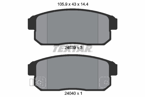 Set placute frana,frana disc 2403901 TEXTAR