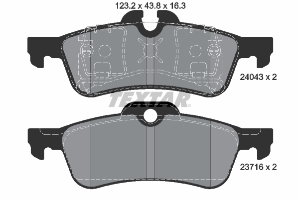 Set placute frana,frana disc 2404301 TEXTAR