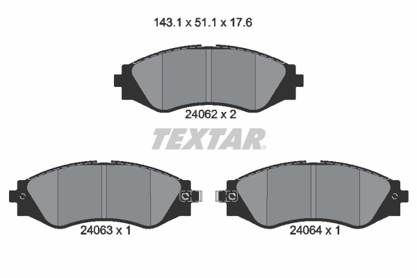 Set placute frana,frana disc 2406201 TEXTAR