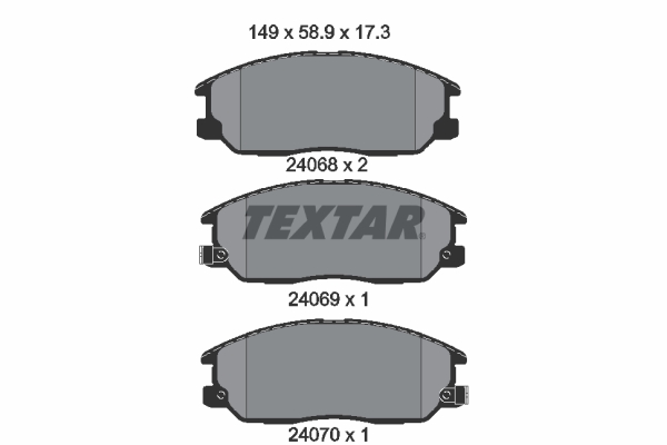 Set placute frana,frana disc 2406801 TEXTAR