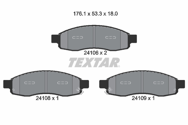 set placute frana,frana disc 2410601 TEXTAR