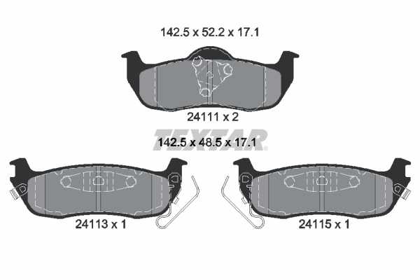 Set placute frana,frana disc 2411102 TEXTAR