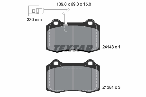 Set placute frana,frana disc 2414301 TEXTAR