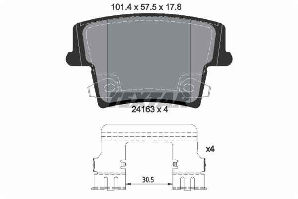 Set placute frana,frana disc 2416303 TEXTAR