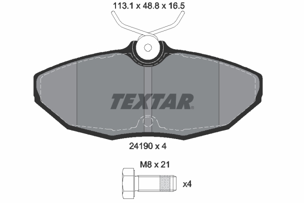 Set placute frana,frana disc 2419001 TEXTAR