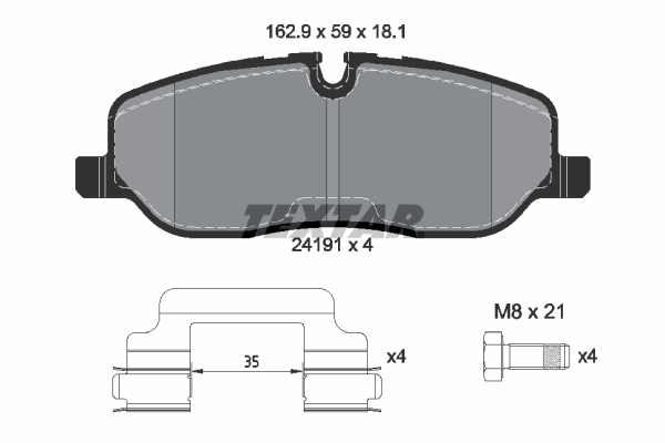 Set placute frana,frana disc 2419101 TEXTAR