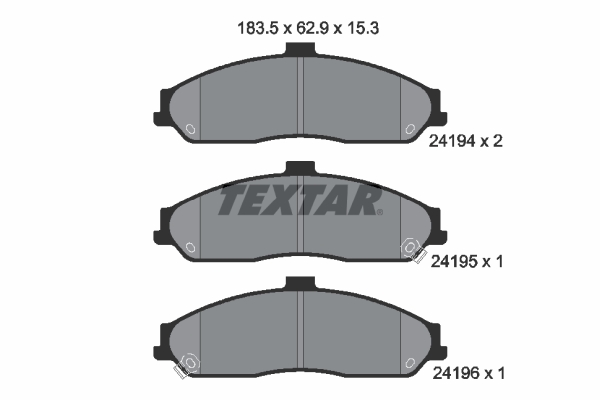 Set placute frana,frana disc 2419401 TEXTAR