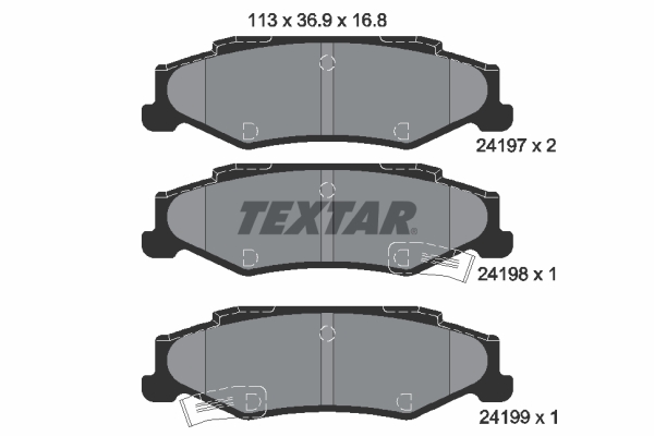 Set placute frana,frana disc 2419701 TEXTAR