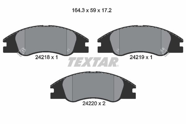 Set placute frana,frana disc 2421801 TEXTAR