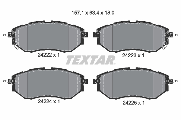 Set placute frana,frana disc 2422201 TEXTAR