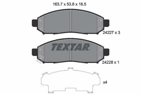 Set placute frana,frana disc 2422701 TEXTAR