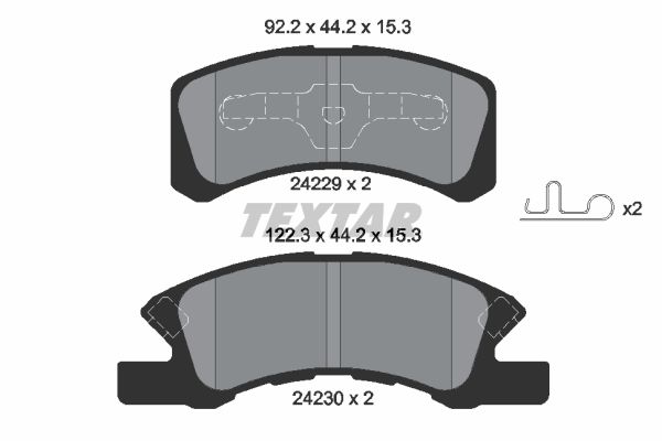 Set placute frana,frana disc 2422901 TEXTAR