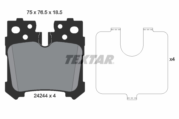 Set placute frana,frana disc 2424401 TEXTAR