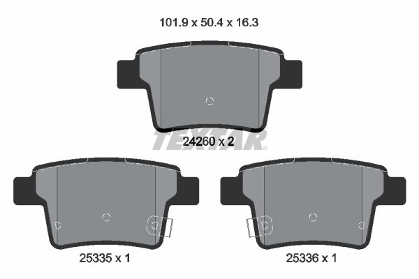 Set placute frana,frana disc 2426001 TEXTAR