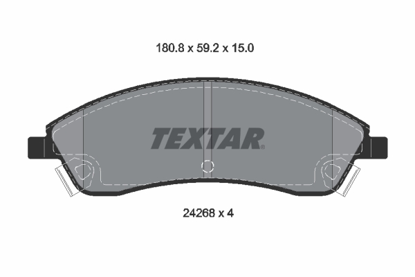set placute frana,frana disc 2426801 TEXTAR