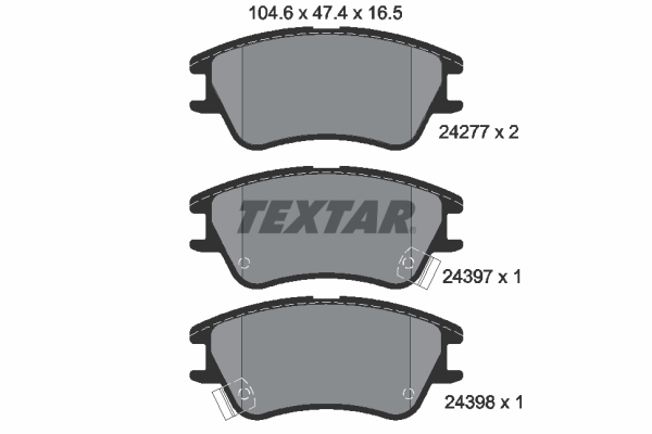 Set placute frana,frana disc 2427701 TEXTAR