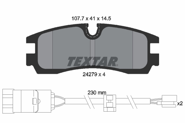 set placute frana,frana disc 2427901 TEXTAR