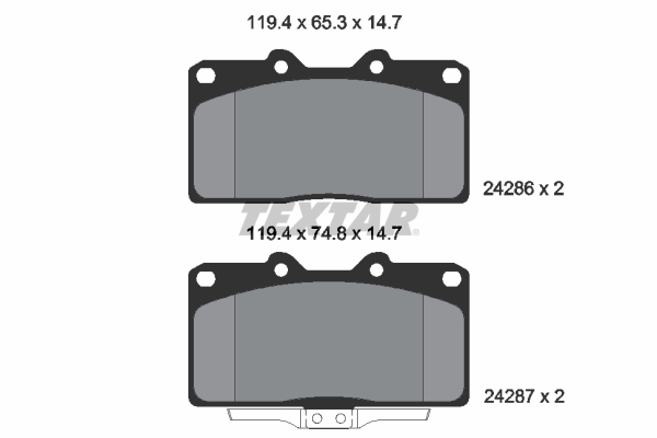 set placute frana,frana disc 2428601 TEXTAR