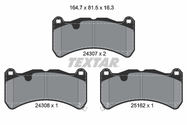 set placute frana,frana disc 2430701 TEXTAR