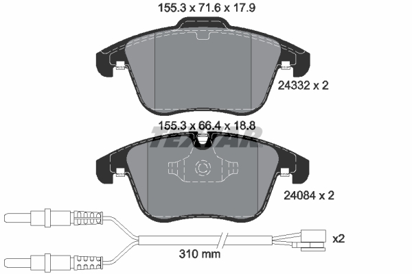 Set placute frana,frana disc 2433201 TEXTAR