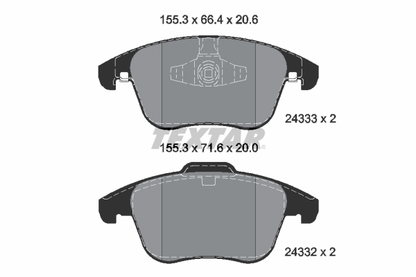 Set placute frana,frana disc 2433208 TEXTAR