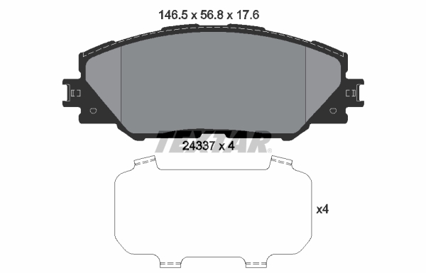 Set placute frana,frana disc 2433701 TEXTAR