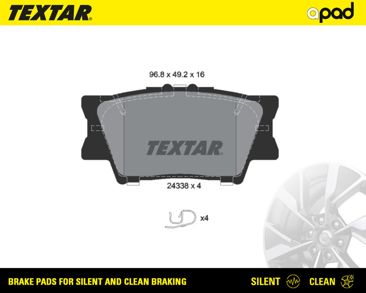 Set placute frana,frana disc 2433801SC TEXTAR