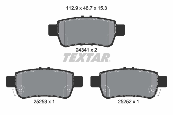 Set placute frana,frana disc 2434101 TEXTAR