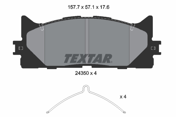 Set placute frana,frana disc 2435001 TEXTAR