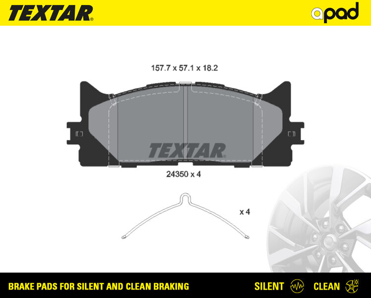Set placute frana,frana disc 2435001SC TEXTAR