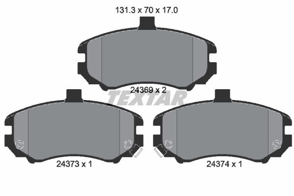 Set placute frana,frana disc 2436901 TEXTAR