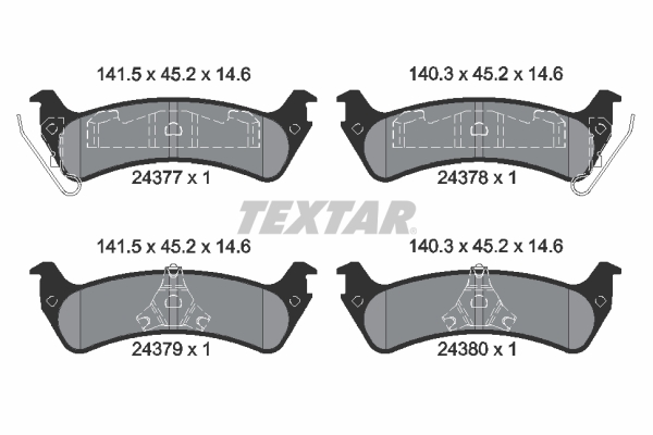 Set placute frana,frana disc 2437701 TEXTAR