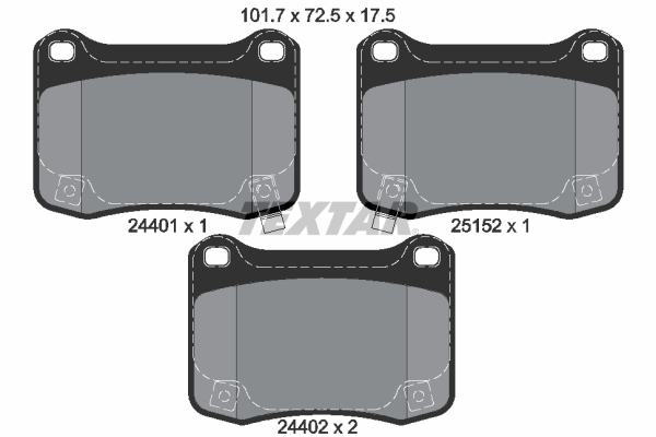 set placute frana,frana disc 2440101 TEXTAR