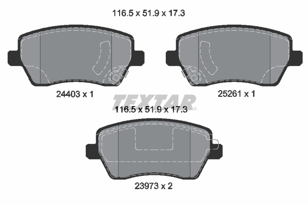 Set placute frana,frana disc 2440301 TEXTAR