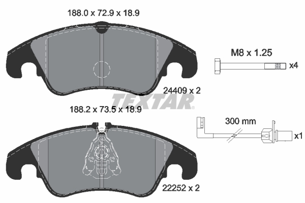 Set placute frana,frana disc 2440903 TEXTAR