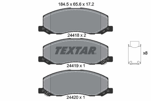 Set placute frana,frana disc 2441801 TEXTAR