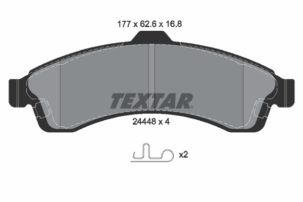 Set placute frana,frana disc 2444801 TEXTAR