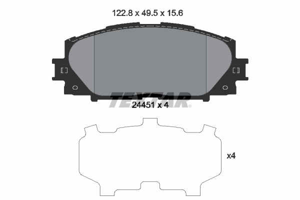 Set placute frana,frana disc 2445101 TEXTAR