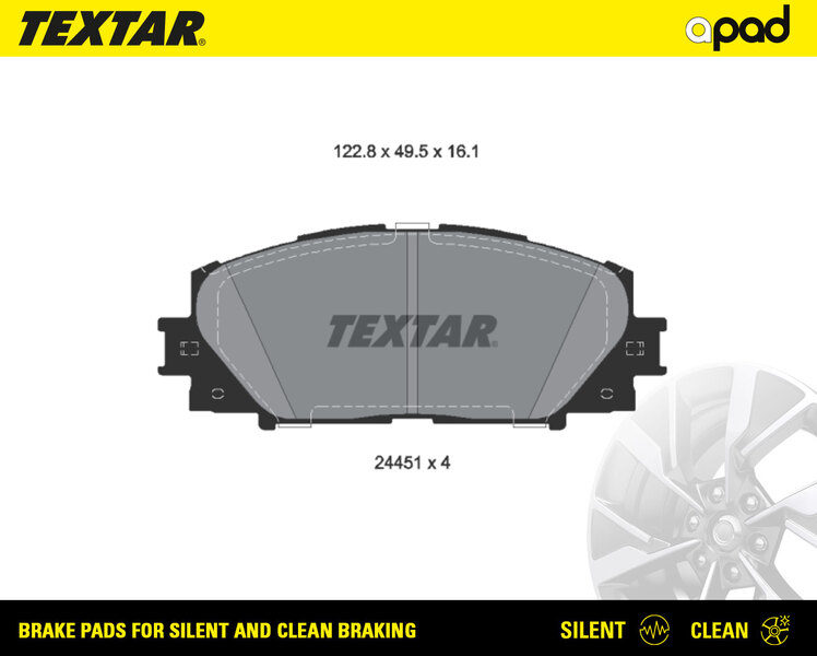 Set placute frana,frana disc 2445101SC TEXTAR
