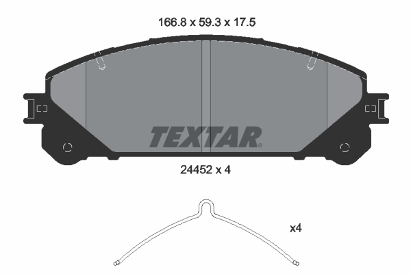 Set placute frana,frana disc 2445201 TEXTAR