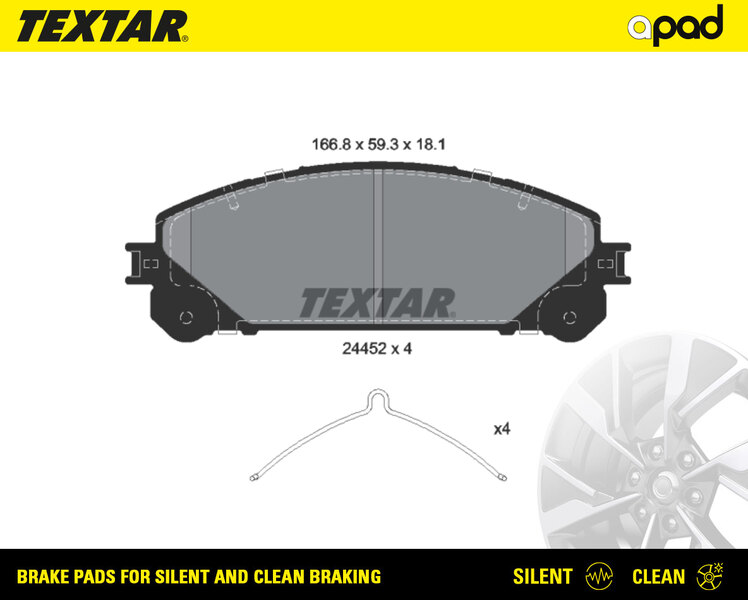 Set placute frana,frana disc 2445201SC TEXTAR