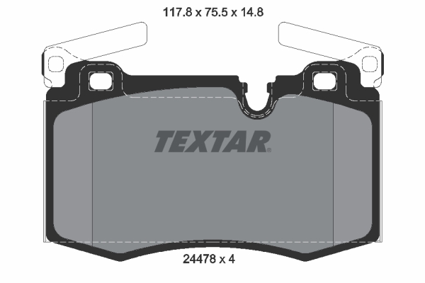 Set placute frana,frana disc 2447801 TEXTAR